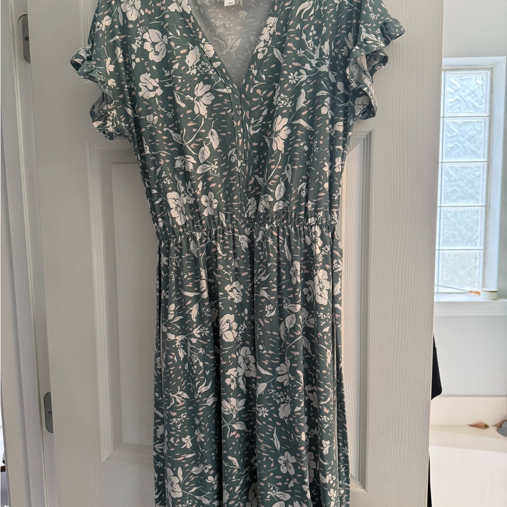 Floral Green Dress